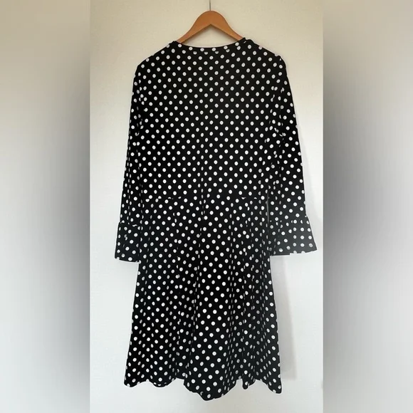 Kate Spade Lia dot ponte dress black white size XL - Picture 4 of 8